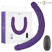 VIBRADOR COM CONTROLO REMOTO INTENSE - GUNTER DILDO DOUBLE 40 CM ROXO