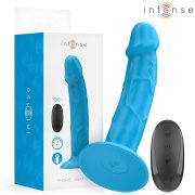 VIBRADOR REALSTICO COM CONTROLO REMOTO INTENSE - PHOEBE 10 VIBRAES AZUL