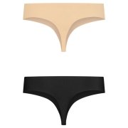 TANGA BYE-BRA - INVISIBLE 2 PACK BEIGE & PRETO TAMANHO 