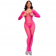 CATSUIT CHILIROSE - CR 4894 NEON ROSA MESH 