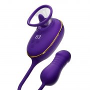 ESTIMULADOR COM SUC��O SHE.E.O - CLITORAL SUCTION TOOL COM LICKING EFFECT E ROXO ANAL