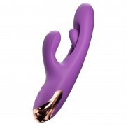 VIBRADOR COM ESTIMULA��O DO PONTO G SHE.E.O - RABBIT COM DIGITAL MOVEMENT ROXO