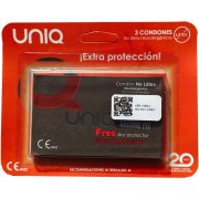 PRESERVATIVOS UNIQ - SECURE FIT LATEX-FREE CONDOMS 3 UNIDADES