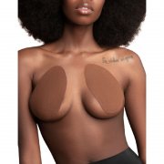BYE-BRA - BREASTS ENHANCER + 3 PAIRS OF SATIN BROWN CUP 