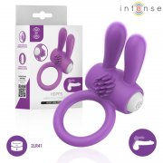 ANEL VIBRAT�RIO INTENSE - HOPPS VIBRATING PENIS RING COM ESTIMULADOR DE CLIT�RIS ROXO