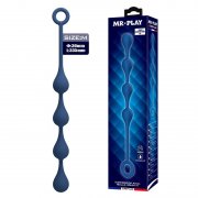 P�ROLAS ANAIS EM SILICONE MR PLAY - AZUL  TAMANHO M 33 CM
