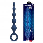 P�ROLAS ANAIS EM SILICONE MR PLAY - AZUL  & ANAL PLUG 20.4 CM