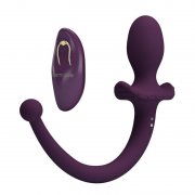 PLUG VIBRAT�RIO COM COMANDO REMOTO PRETTY LOVE - LIOEA VIBRATING ANAL COM TAIL 12 FUNCTIONS ROXO