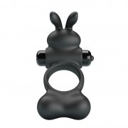 ANEL VIBRAT�RIO PRETTY LOVE - VIBRATING PENIS RING COM BUNNY STIMULATOR 10 FUNCTIONS PRETO