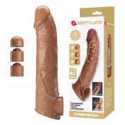PRETTY LOVE - ADJUSTABLE PENIS EXTENSION SLEEVE 26 CM NATURAL