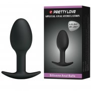 PLUG PRETTY LOVE - SILICONE ANAL 6.5 CM PRETO