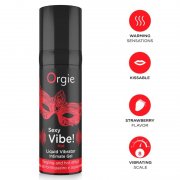 VIBRADOR L�QUIDO COM EFEITO CALOR ORGIE - SEXY VIBE! HOT WARMING LIQUID VIBRATOR 15 ML