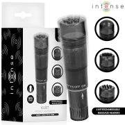 MASSAJADOR INTENSE - KURT MINI COM 4 INTERCHANGEABLE HEADS PRETO