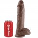 Foto 3: DILDO REALISTICO KING COCK 10'' COCK CASTANHO COM TEST�CULOS 25.4 CM