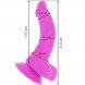 Foto 1: VIBRADOR REAL�STICO DIVERSIA FLEX�VEL 21.5 CM - ROXO