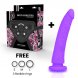 Foto 1:  ARN�S COM DILDO EM SILICONE DELTA CLUB TOYS + DONG ROXO 20 X 4 CM