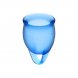 Foto 1: COPO MENSTRUAL SATISFYER FEEL CONFIDENT MENSTRUAL CUP AZUL ESCURO 15+20ML