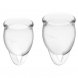 Foto 0: COPO MENSTRUAL SATISFYER FEEL CONFIDENT MENSTRUAL CUP TRANSPARENTE 15+20ML