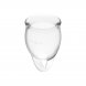 Foto 1: COPO MENSTRUAL SATISFYER FEEL CONFIDENT MENSTRUAL CUP TRANSPARENTE 15+20ML