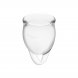Foto 2: COPO MENSTRUAL SATISFYER FEEL CONFIDENT MENSTRUAL CUP TRANSPARENTE 15+20ML