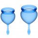 Foto 0: COPO MENSTRUAL SATISFYER FEEL GOOD MENSTRUAL CUP AZUL ESCURO 15+20ML
