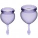 Foto 0: COPO MENSTRUAL SATISFYER FEEL GOOD MENSTRUAL CUP ROXO 15+20ML