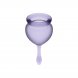 Foto 2: COPO MENSTRUAL SATISFYER FEEL GOOD MENSTRUAL CUP ROXO 15+20ML