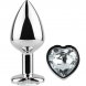 Foto 0: PLUG PEQUENO SECRET PLAY - MET�LICO BUTT TRANSPARENTE CRYSTAL HEART TAMANHO 7 CM