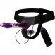 Foto 1: STRAP-ON INCLUI ARN�S COM VIBRADOR HARNESS ATTRACTION RODNEY DOUBLE ROXO VIBRATOR 18 X 3.5CM