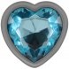 Foto 2: PLUG INTENSE - MET�LICO ALUMINUM ANAL HEART AZUL TAMANHO S