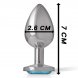 Foto 3: PLUG INTENSE - MET�LICO ALUMINUM ANAL HEART AZUL TAMANHO S