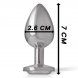 Foto 3: PLUG INTENSE - MET�LICO ALUMINUM ANAL HEART BRANCO TAMANHO S