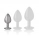 Foto 4: PLUG INTENSE - MET�LICO ALUMINUM ANAL HEART BRANCO TAMANHO S