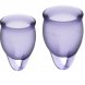 Foto 0: COPO MENSTRUAL SATISFYER FEEL CONFIDENT MENSTRUAL CUP ROXO 15+20ML