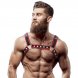 Foto 0: FETISH SUBMISSIVE ATTITUDE - BULLDOG CHEST HARNESS ECO LEATHER BLACK/RED MEN