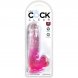 Foto 1: DILDO REALISTICO KING COCK TRANSPARENTE - PENIS COM TEST�CULOS 13.5 CM ROSA