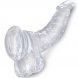 Foto 2: DILDO REALISTICO KING COCK TRANSPARENTE - CURVED PENIS COM TEST�CULOS 16.5 CM TRANSPARENTE