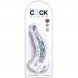 Foto 3: DILDO REALISTICO KING COCK TRANSPARENTE - CURVED PENIS COM TEST�CULOS 16.5 CM TRANSPARENTE