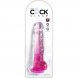 Foto 1: DILDO REALISTICO KING COCK TRANSPARENTE - PENIS COM TEST�CULOS 16.5 CM ROSA