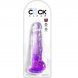 Foto 1: DILDO REALISTICO KING COCK TRANSPARENTE - PENIS COM TEST�CULOS 16.5 CM ROXO