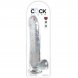 Foto 1: KING COCK CLEAR - DILDO WITH TESTICLES 24.8 CM TRANSPARENT