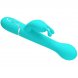 Foto 4: VIBRADOR PRETTY LOVE - DEJON RABBIT 3 IN 1 MULTIFUNCTION AQUA VERDE
