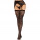 Foto 3: LEG AVENUE - LACE THIGH HIGHS & GARTERBELT BLACK