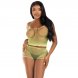 Foto 0: LEG AVENUE - T-SHIRT & PANTS SET FISHNET LIME