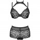 Foto 1: CONJUNTO LIVCO CORTI FASHION - LINERA PARA THE SENSES COLLECTION SUTI� + CUECA PRETO S/M