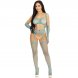 Foto 1: CONJUNTO LEG AVENUE - CROP TOP STOCKINGS & GLOVES AZUL