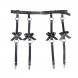 Foto 3: SUBBLIME - LEATHER CHAINLEG HARNESS BLACK ONE SIZE