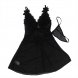Foto 2: BABYDOLL SUBBLIME - TULLE FABRIC COM LACE E FLOWER DETAIL PRETO S/M