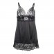 Foto 4: BABYDOLL SUBBLIME - COM FLORAL PRINT CHEST PRETO S/M