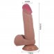 Foto 3: DILDO REALISTICO PRETTY LOVE - SLIDING COR PELE SERIES COM SLIDING COR PELE COM VENTOSA CASTANHO 20.5 CM